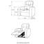 Fauteuil inclinable noir rembourré avec porte-gobelet
