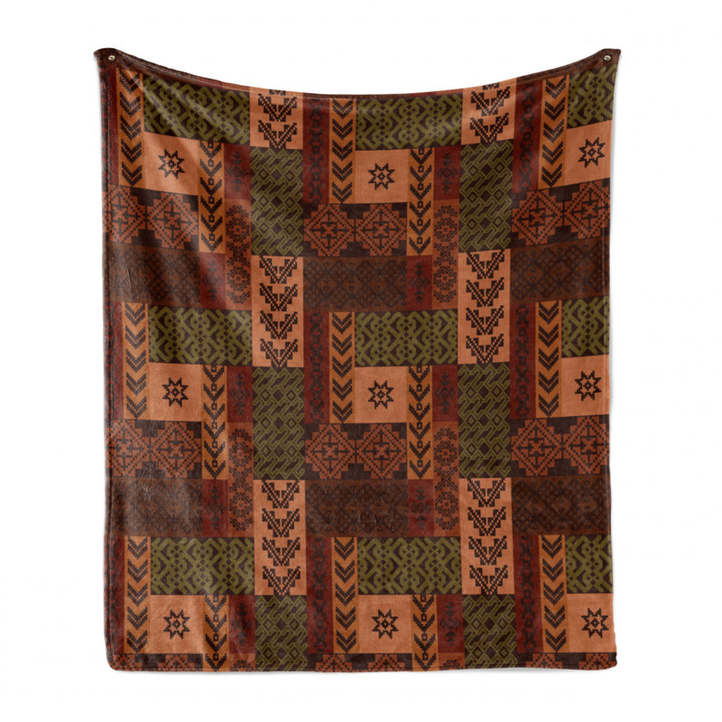 Hand Woven Throw Blanket, 70" W x 90" L