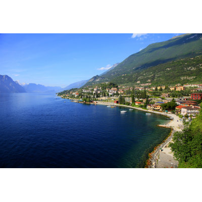 Idyllic Blue Lake Garda by Agustavop - Wrapped Canvas Print