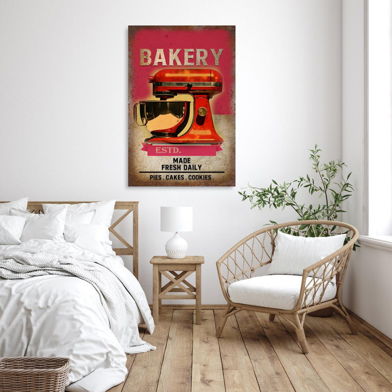 " Bakery Made Fresh Daily ", 36" H x 24" W x 1.25" D