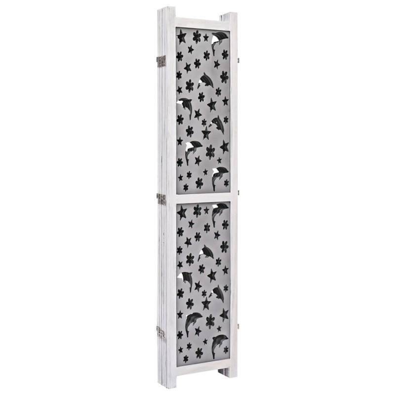 Room Divider Folding Privacy Screen for Room Separation Solid Wood, 5
