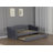Twin Size Upholstered Daybed With Trundle And USB Charging Design, Sturdy Wood Slat Support, Wood Bed Frame For Bedroom/Guestroom/Dorm,Plush Velvet Fabric,Gray