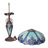 24.5"H Halston Double Lit Blue Bowl Shade Stained Glass Table Lamp