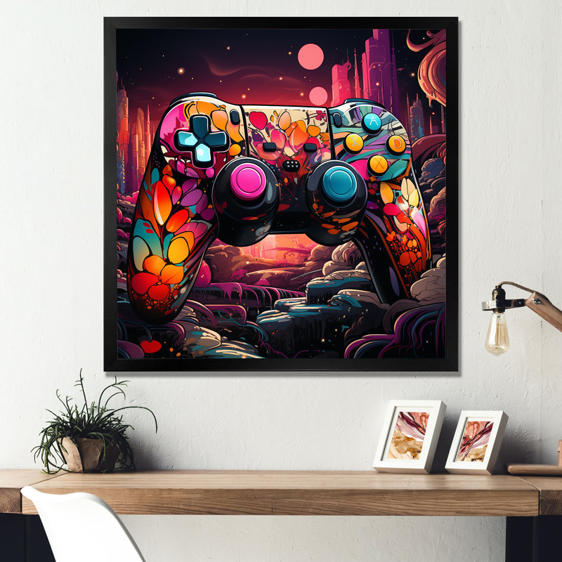 Galaxy Gaming contrôleur - jeux vidéo, art mural, Noir, H 30 po x l 30 po