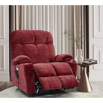 Dual OKIN Motor Power Lift Recliner Chair, Recliner With Heat Massage