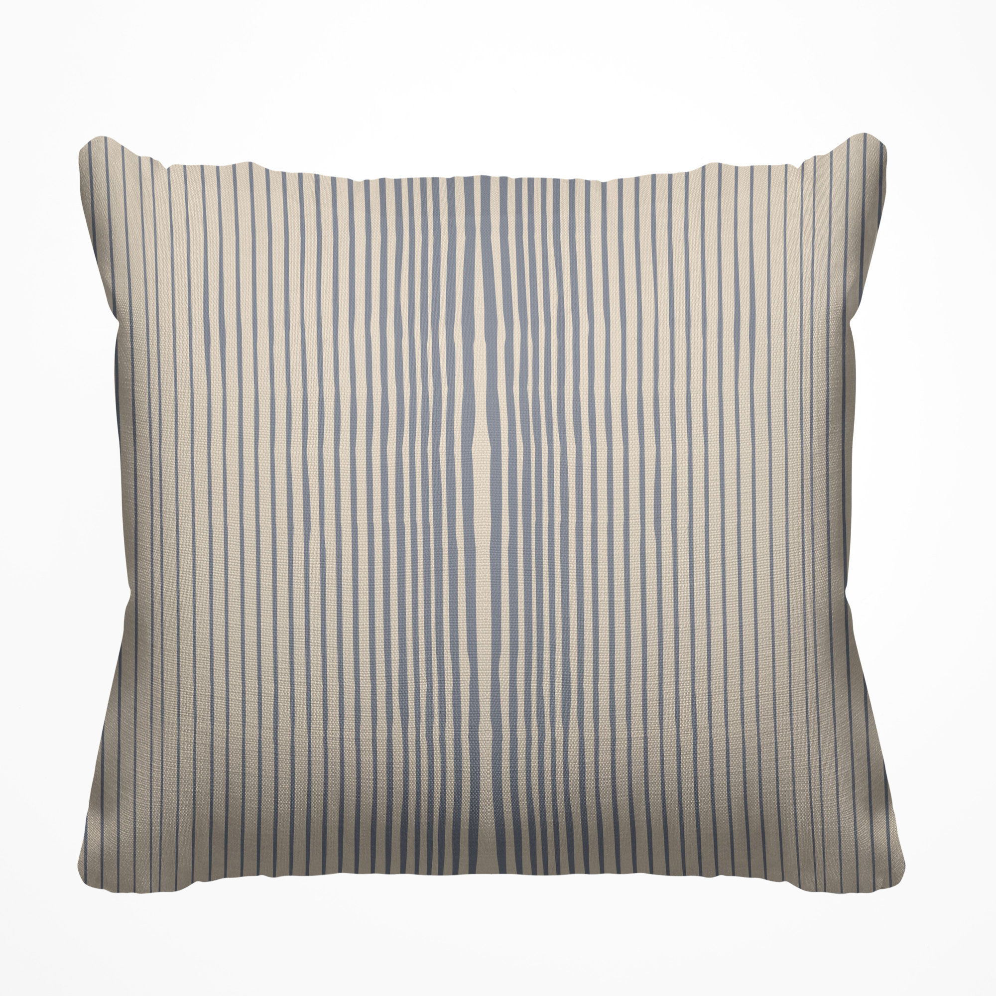 Ash Striped Indoor/Outdoor Throw Pillow, 20" x 20", Beige