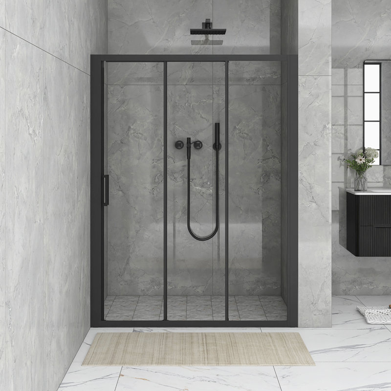 60 po X P 70 po Porte de douche coulissante encadrée H
