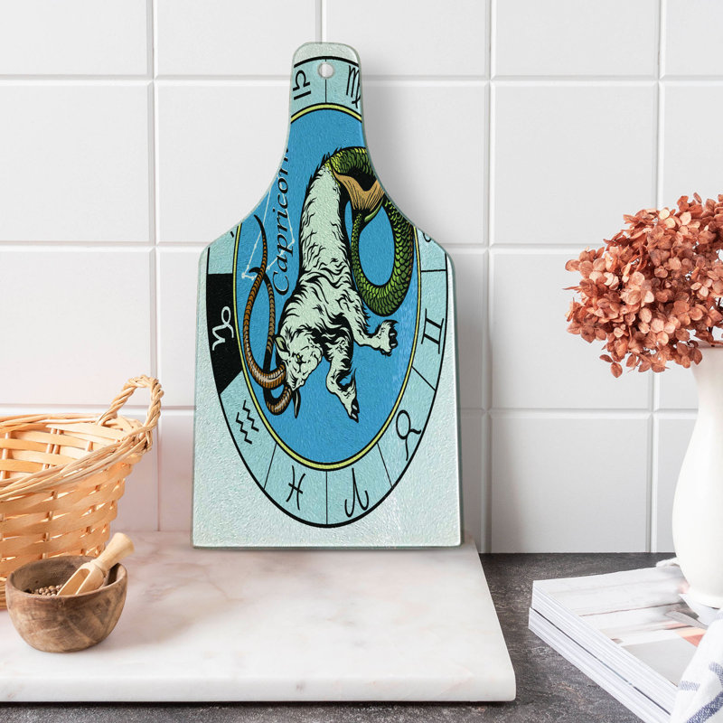 Multicolore planche à découper en verre trempé Ambesonne Zodiac Capricorn