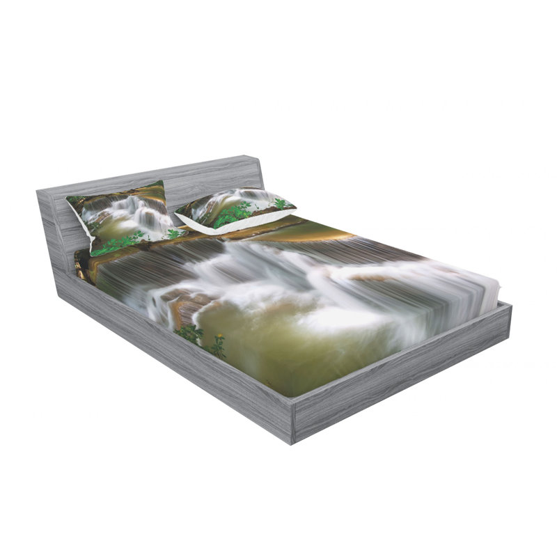 Ensemble de draps Tropical Paradise, Ensemble de draps pour lit double avec un drap-hou