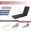 Coussins d'extérieur pour chaise longue de patio de 72 po x 21 po x 3 po imperméables et résistants aux déchirures avec attaches, noir