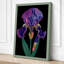 Purple Iris in Bloom Botanical 1 Piece Wrapped Canvas Wall Art-2025016662-2025016680