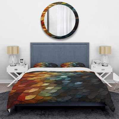 Colorful Rainbow Scales I - Other Abstract Duvet Cover Set