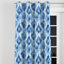Rideaux de fenêtre Coastal - Rideau à œillets ikat bleu plage - 1 panneau