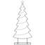 Metal Christmas Tree with Stand Black Steel-965714399
