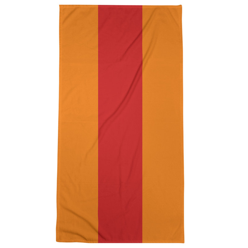 Cotton Blend Bath Towel, Dark Orange/Red