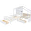Lit simple blanc avec rembourrage, capacité de charge, charge sans fil, tablettes, deux tiroirs pour l'option de persistance de l'espace, 2 espaces de rangement blancs-1640196036