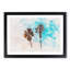 Los Angeles Palm Trees Watercolour - Picture Frame Graphic Art Print-56739112-56739119