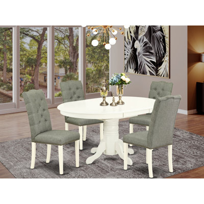 Butterfly Leaf Rubberwood Solid Wood Dining Set
