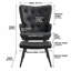 Fauteuil à oreilles et repose-pieds capitonnés-1583890534