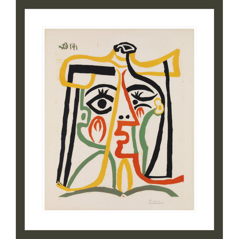 Tête de femme par Pablo Picasso, H 27,14 po x l 23,5 po