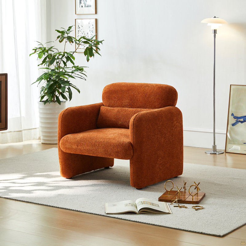 Fauteuil 34 "Boucle Cloud, Orange