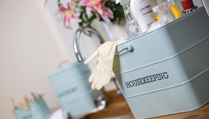 Housekeeping bucket--cleaning lifestyle image on Wayfair UK.