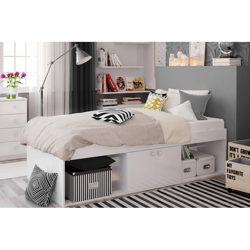 Leigha Single (3') Cabin Bed with Storage Included, White