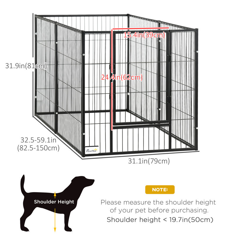 Enclos pour animaux réglable, 82,5 cm de haut