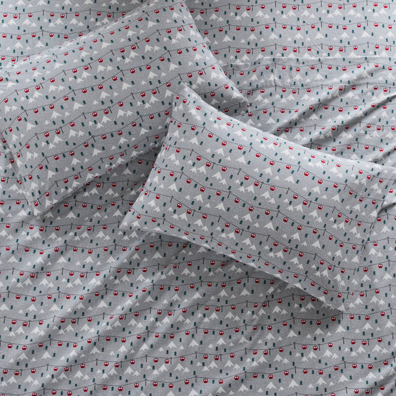4 PCS Sheet Set Ski Jump, King Sheet Set