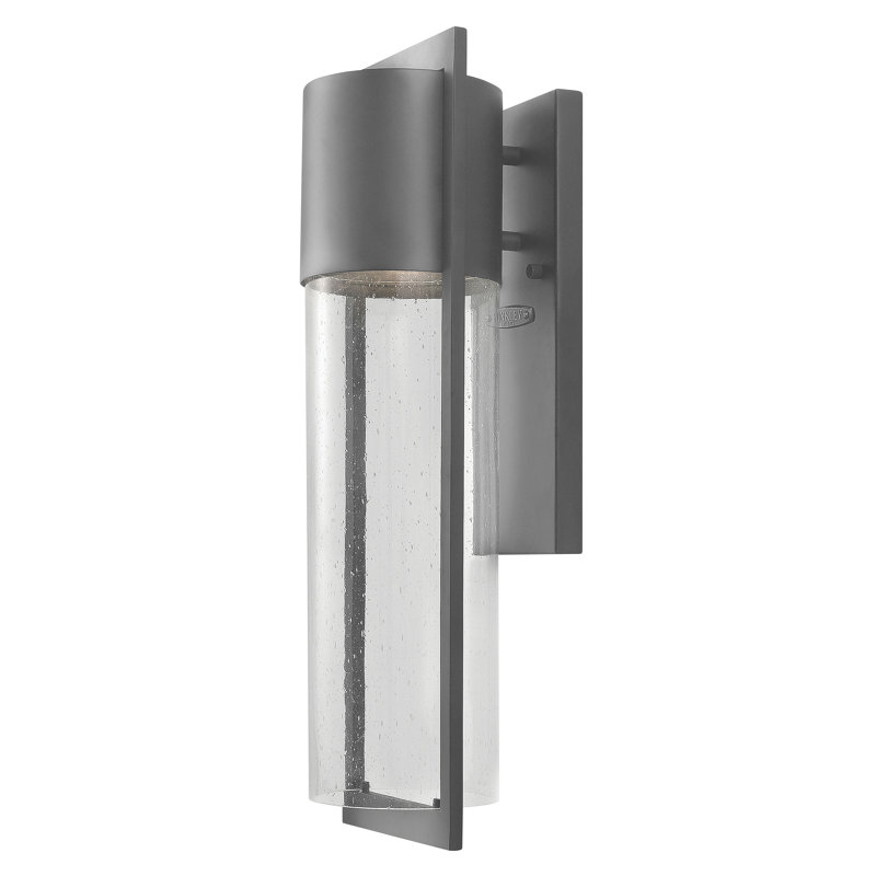Shelter 1 - Bulb 23.25" H Outdoor Armed Sconce, Hematite, 20" H x 6.25" W, MED