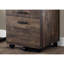 Armoire de bureau, stratifié brun, roulant et avec options de rangement