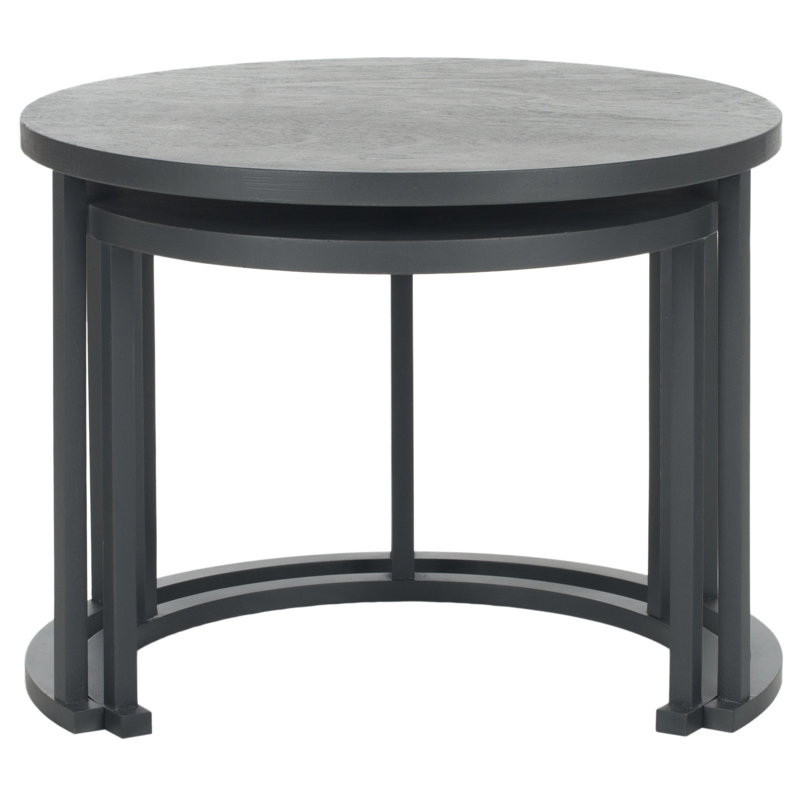 Chindler 2 Pièces Tables Gigognes, Gris anthracite