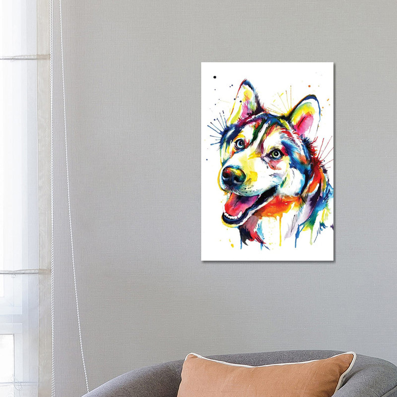 Husky by Weekday Best - Wrapped Canvas Painting, 66.04 cm H x 45.72 cm W x 3.175 cm D