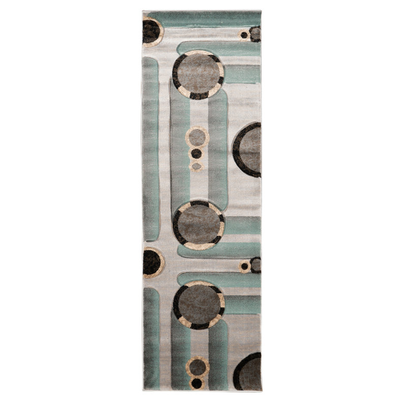 Milan Mira ivoire et turquoise 2 po 6 po x 8 po