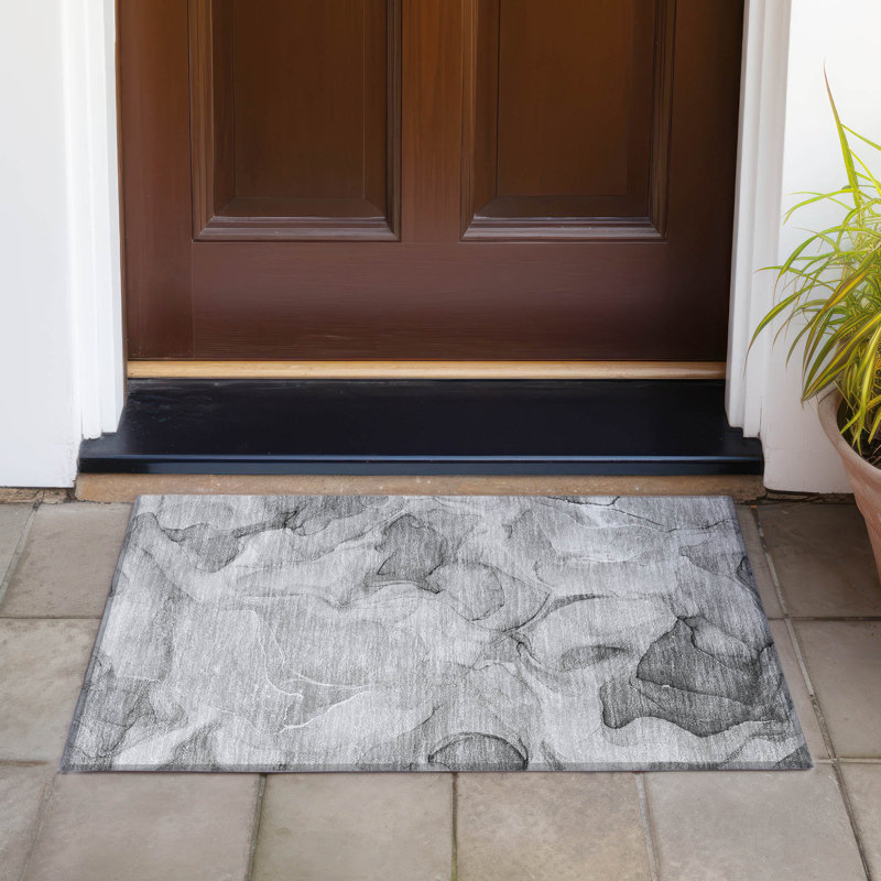 Alfonzo Abstract Indoor / Outdoor Rug, Rectangle 1'8" x 2'6"