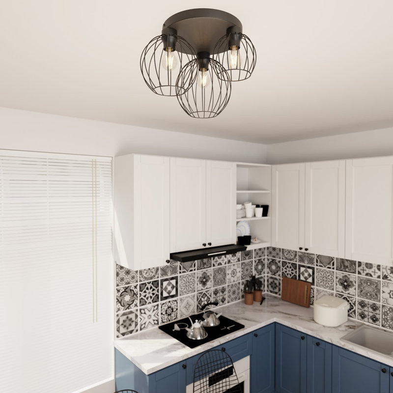 Alyessa Flush Mount, Matte Black