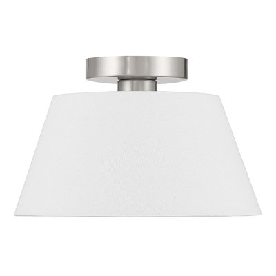 Plafonnier 1 lumière Orlandus en nickel brossé