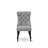 Denison Parson Dining Room Chairs - Button Tufted Nailhead Light Gray Polyester Fabric Upholstered Chairs, Set of 2, Mahogany-210702675