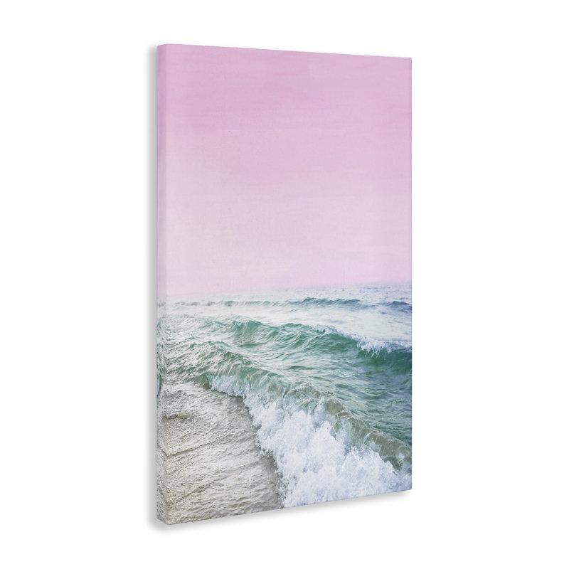 «Pink Winter Sea», art mural sur toile par Sissi et Seb, H 24 po x l 16 po
