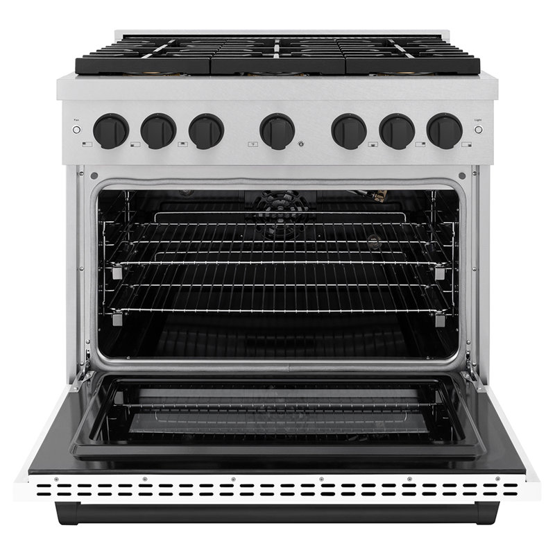 ZLINE Autograph 36" Paramount Dual Fuel Range w/ 6 Burners & Champagne Bronze Accents (SDRZ-36-CB), 5.2 cu ft, 6 burners
