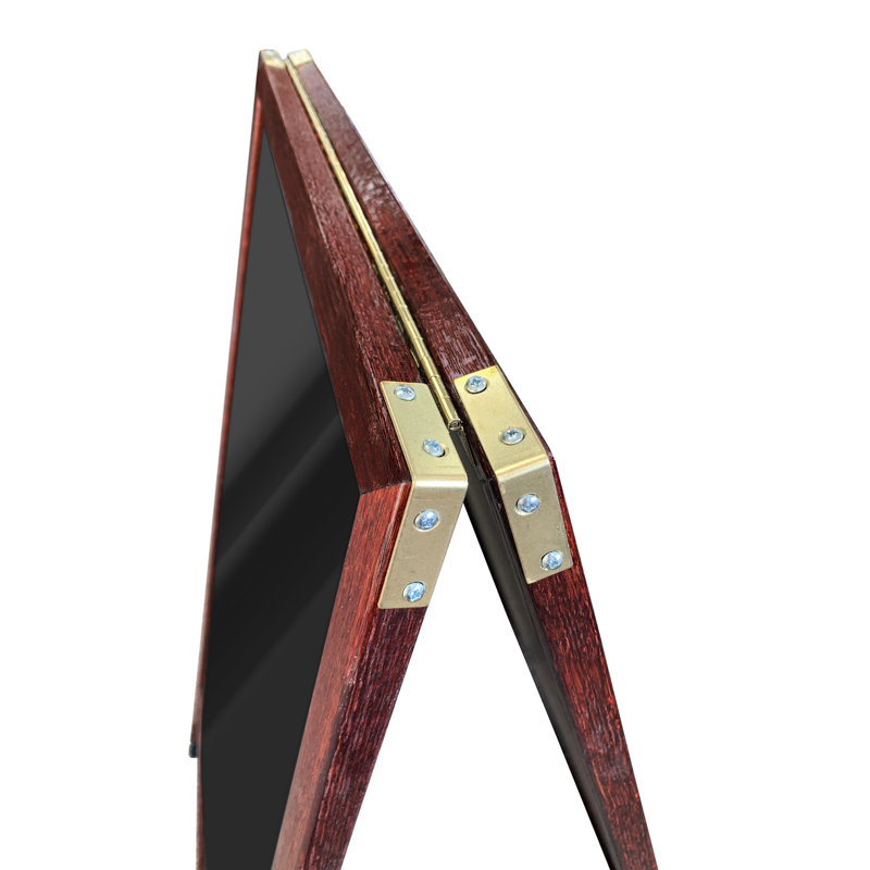 Tableau noir en position libre A-Frame Sidewalk, H 3 pi 6 po x l 1 pi 6 po, Teinture cerisier