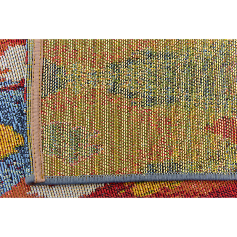 Tapis bleu intérieur / extérieur Newt Ikat, Tapis de couloir 2 pi x 5 pi