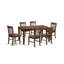 Ensemble de table de salle à manger 7 pièces composé d'une table de salle à manger rectangulaire et de 6 chaises, noir-1800887956-1849310481-1849310482