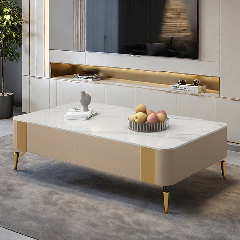 Table basse en bois massif, H 16,93 po x L 55,12 po x l 31,5 po