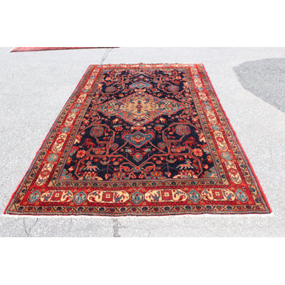 Tapis rouge 6X10 Vintage | Tapis oriental tribal tribal | Tapis bohémien Kazak | Tapis fait à la main