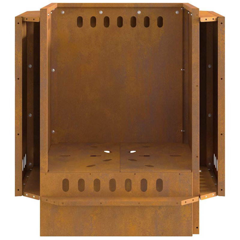 Modern Smokeless Fire Pit, 51cm H x 48cm W x 48cm D, Brown