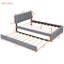 Lit plateforme tapissier avec lit gigogne, lit gigogne polyvalent et confortable, atmosphère classique-786075035-786075033