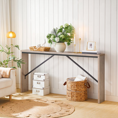Ademara Console Table Long Sofa Table Behind Couch