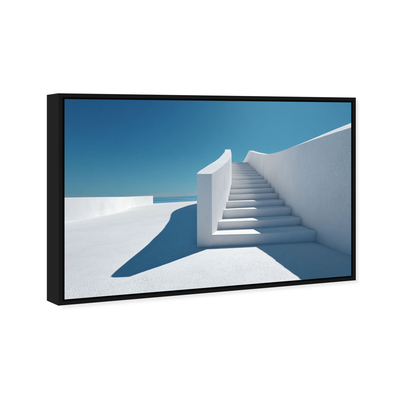 Concrete Skyline Print by Oliver Gal, 11"H x 16"W, Black Floater Frame