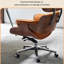 Chaise d'ordinateur pivotante en cuir
